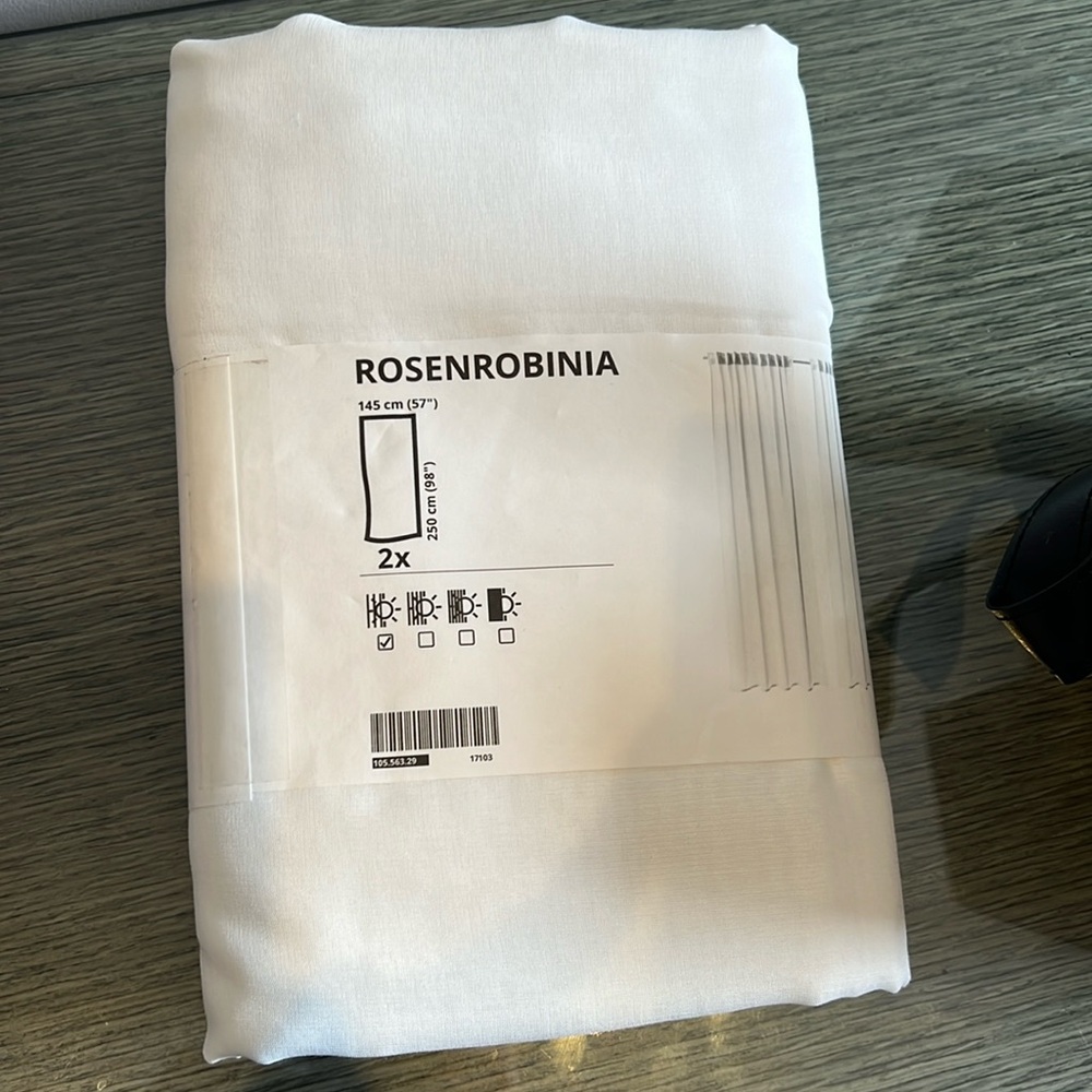Ikea Rosenrobinia sheer curtain panel brand new in packaging